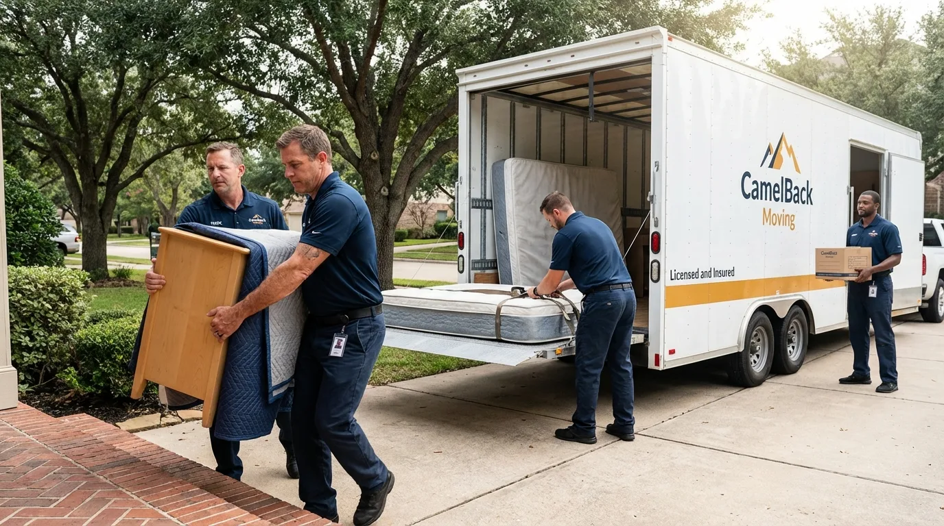 Crew loading residential truck for cross-state move from Beaver, WV